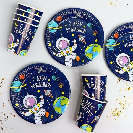 Set of paper utensils "Cosmos"-1