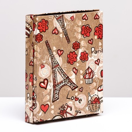 Box for sweets, brown, 12 pcs, craft, "Paris" 19 x 15 x 3.6 cm-1