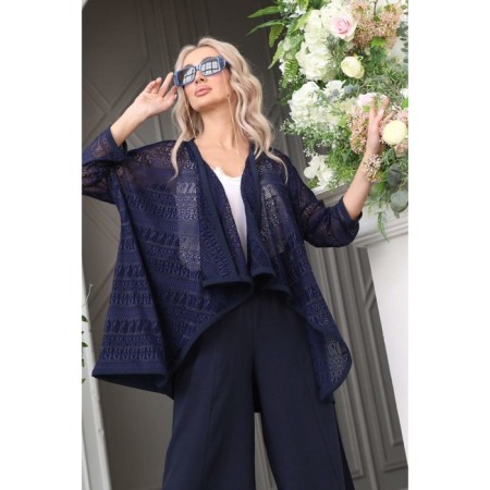 Cardigan female, size 50, dark blue color-5