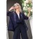 Cardigan female, size 50, dark blue color