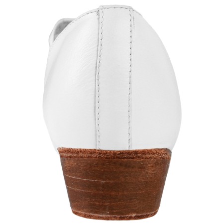 Folk women's shoes, insole length 23.5 cm, white color-3