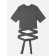 TOP for girls with short sleeves, height 140 cm, color graphite