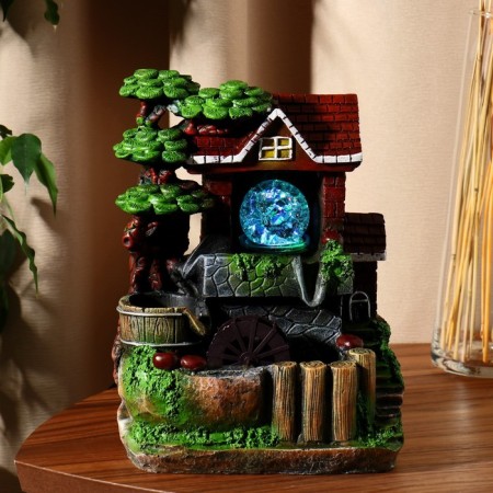 Fountain "House under the tree" 20x14x27 cm (with backlight)-2