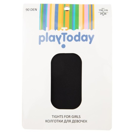 Elastic tights 90 den, height 140-152 cm, black color-3