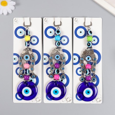Suspension from the evil eye "Snowman with a bow" 20.5 cm mix-4