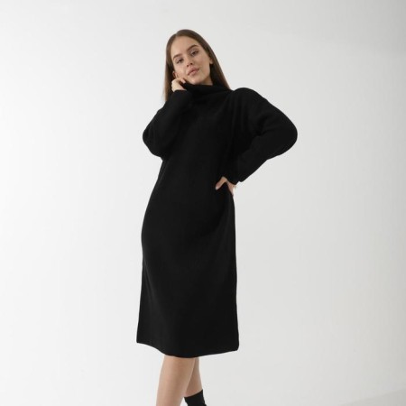 Knitted dress SL, with a pattern, 50-52, black