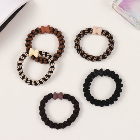 Hair elastic band "Dzhenis" Twist, 5.5 cm, mix-1