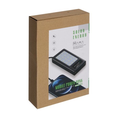 External battery 486, 20,000 mAh, Type-C/Lightning/MicroUSB cables, lantern, black-12