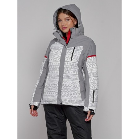 Ski jacket female winter, size 44, white color-2
