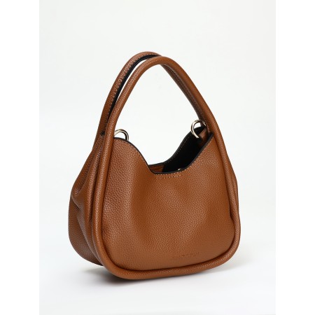Bag Women's Tout with zipper, brown color-4