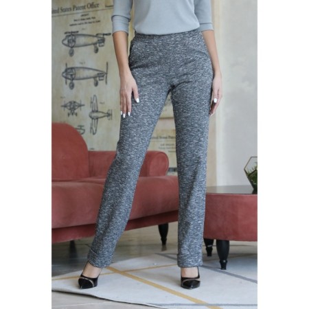 Female trousers, size 48, gray color-3
