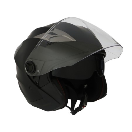 The helmet open with two visors, size XL (60-61), model-BLD-708E, black matte-4
