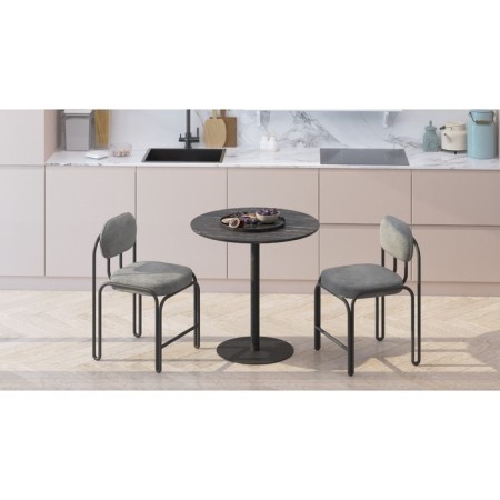 Dining table "Dale", 750 × 750 × 743 mm, color black marble-1