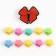 New Year's set, hairpin for hair and crab 10 pcs. "Holiday"