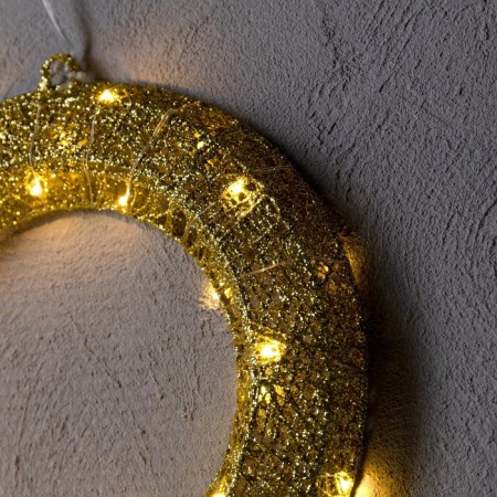 LED figure "Wreath" 30 cm, metal, AAX3 batteries (not in the kit), glow warm white-2