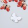 Decor for creativity plastic "Butterfly, red-pink wings" 2.5x3.2 cm