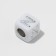 Acrylic bead "English letters" mix, silver, cube 6 × 6 mm, white color