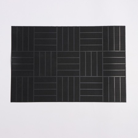 Rug -shaped rubber "parquet", 40 × 60 cm, black color-2