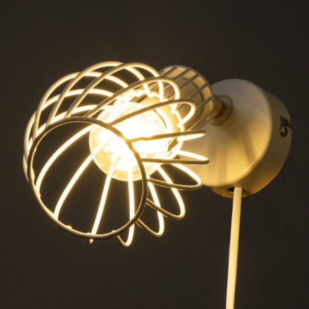 Bra with a switch on the wire "Bianca" E14 40W white 17x11x17cm-3