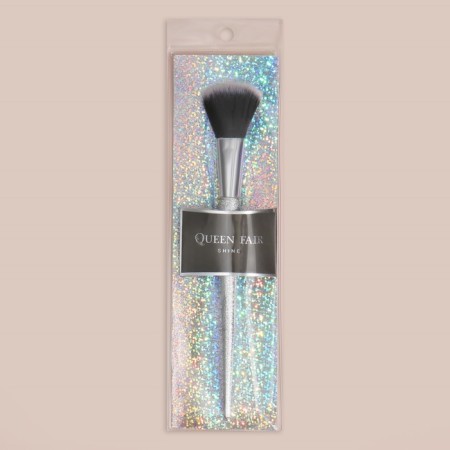 Schine makeup brush, 20 (+/- 1) cm, silver color-3