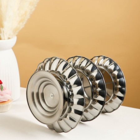 3-tier dish, d = 18/20/22 cm, silver color-2