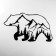 Metal panel "Bear and mountains" 60x35 cm