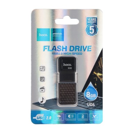 Flashka Hoco UD6 Intelligent, 8 GB, USB2.0, Thu up to 30 Mb/s, PBU up to 10 Mb/s, black-3