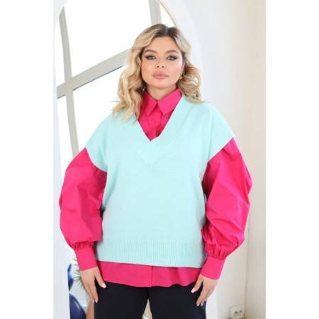 Women's vest, size 56, mint color