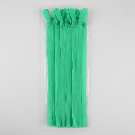 Lightning secret, No. 3, non -proceeding, locking machine, 25 cm, green color-2