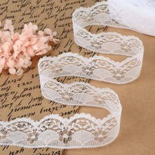 Capricon lace, 40 mm × 10 ± 1 m, white color