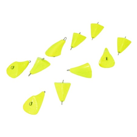 Cargo bullet-excentric stained collapsible Yaman 10 pcs., 40 g, yellow-3