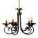 Madfi chandelier 5he14 40W black and gold 55x70x55 cm Bayerlux