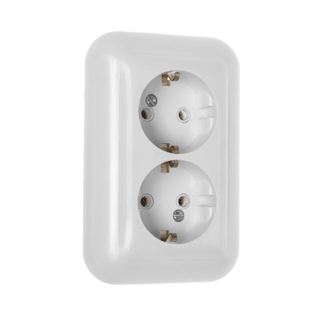 Rosette "Elect" RS 16-002, 16 A, 250 V, double, hidden, with salary, white