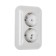 Rosette "Elect" RS 16-002, 16 A, 250 V, double, hidden, with salary, white