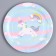 Paper plate "Rainbow Unicorn", in a set of 6 pcs.