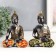 Polystone souvenir "Buddha in color toga with patterns. Sits" mix 10x6.2x15.5 cm