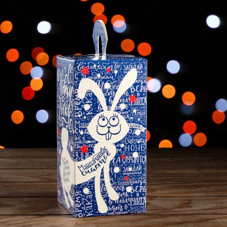 Gift box "Cat and hare", 9.5 x 9.5 x 19.7 cm