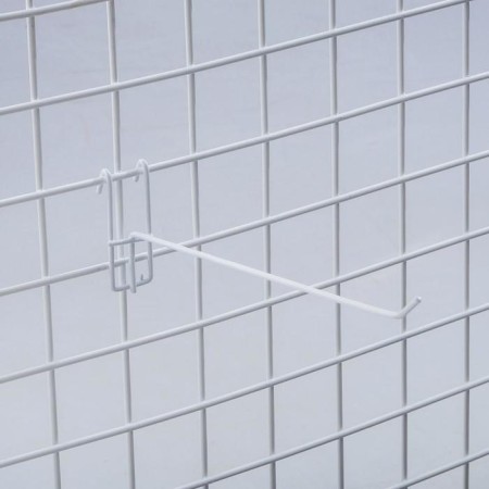 The hook on the grid is single, the color is white, d = 3.5 mm, l = 25 cm-1