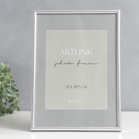 Photo frame Plastic "Decoline" 21x29.7 cm, (A4) silver