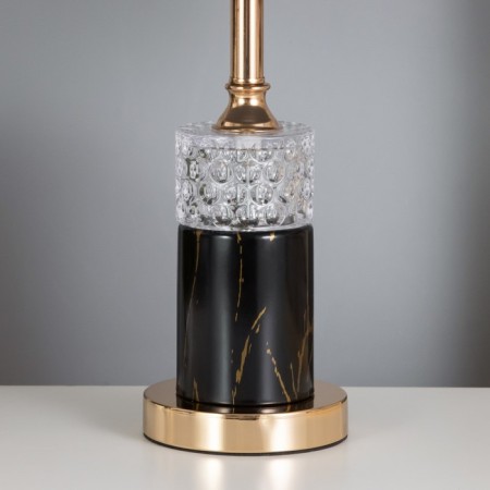 Table lamp "RAMAR" 1x40W E27+backlight, black/gold 27x27x48cm-3