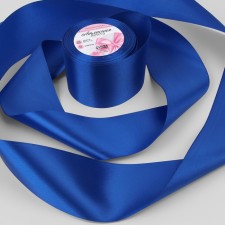 Satin tape, 75 mm × 23 ± 1 m, blue color No. 40