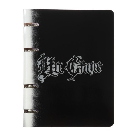 Notebook A5, 100 sheets in a cage, on 4 rings, "on style" (exclusive), cover coated cardboard, glossy lamination, embossing foil, block 60 g/m2