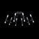 Ceiling light MayToni Mod620CL-16B, 16XG9, 25W, 83x83x38 cm, black color