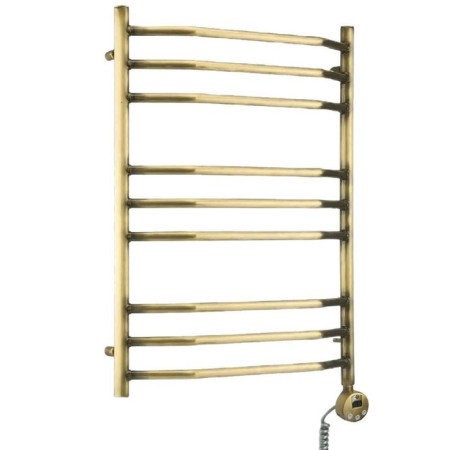 Domoterm electric heated towel rail "Laura", 500 x 700 mm, 9 crossbars, right, bronze-1