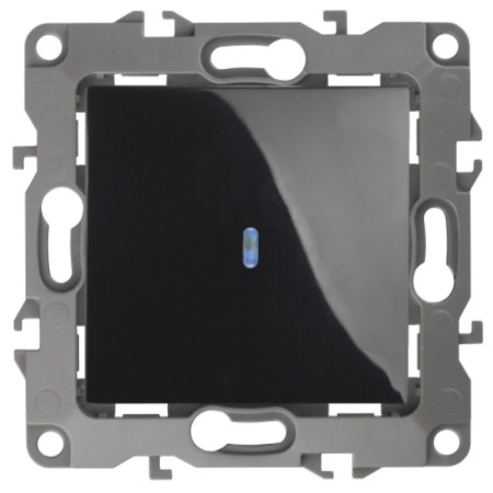 Backlight switch, 10AX 250V, IP20, era12, black