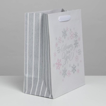 Craft vertical package “Happy New Year!”, 12 x 15 x 5.5 cm, new year-3