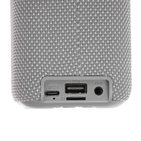 Portable column F68, 5 W, 600 mAh, backlight. Micro SD, gray-3