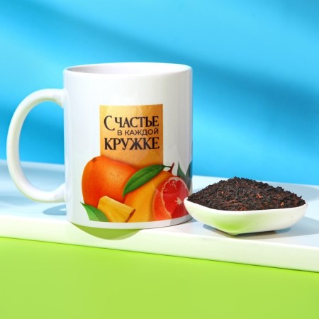 Set of mug and tea "Juicy days", 50 g.-1