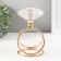 Summary metal, glass per 1 candle "Illusion of water" d = 3.5 cm gold 10x10x17 cm