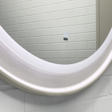 Comforty Mirror "Yerevan-80" LED lighting, sensor, anti-recovery, gray silk-4